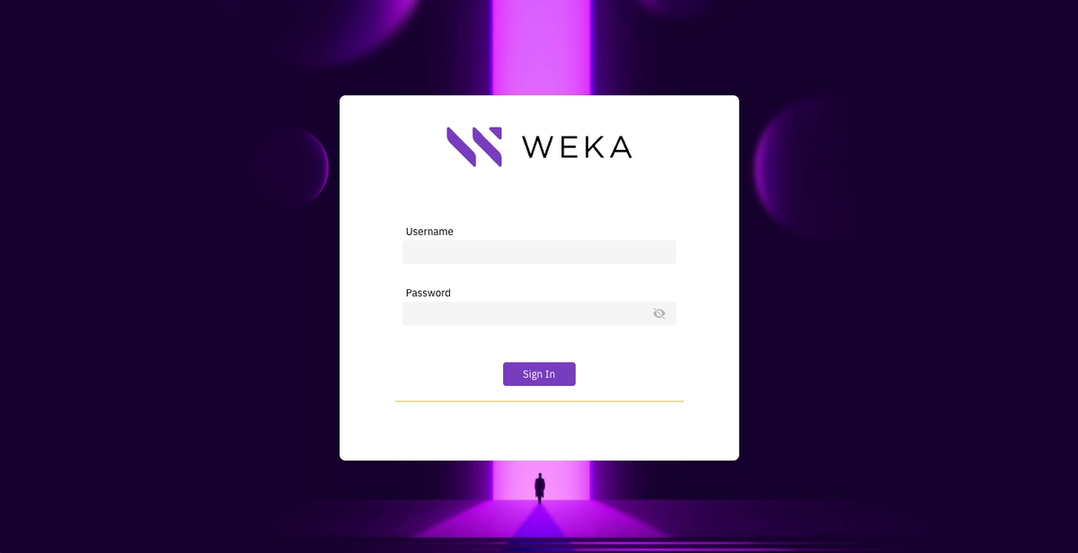 Manage the system using the WEKA GUI | W E K A
