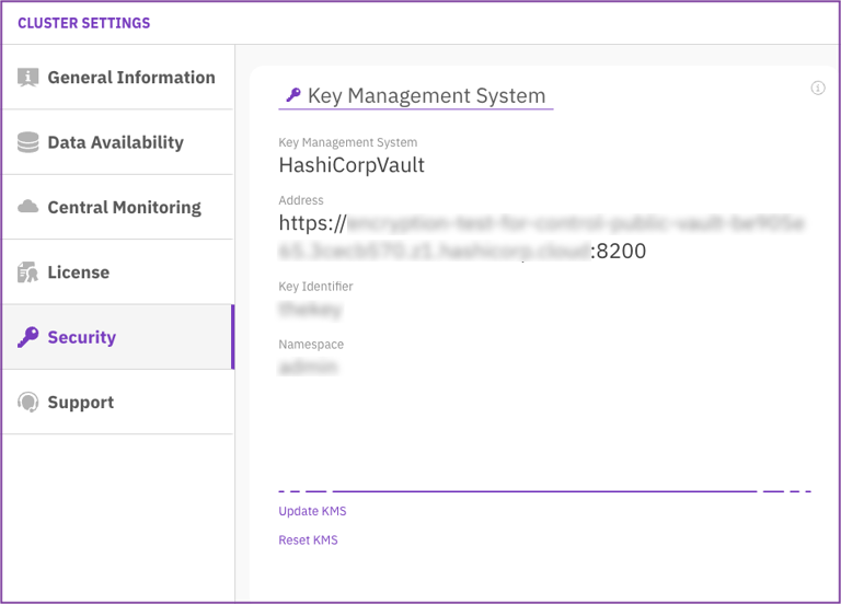 Manage KMS using GUI | W E K A