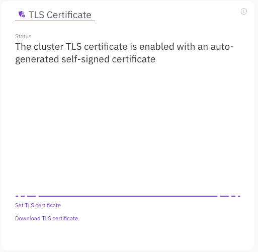 Manage TLS certificates using GUI | W E K A