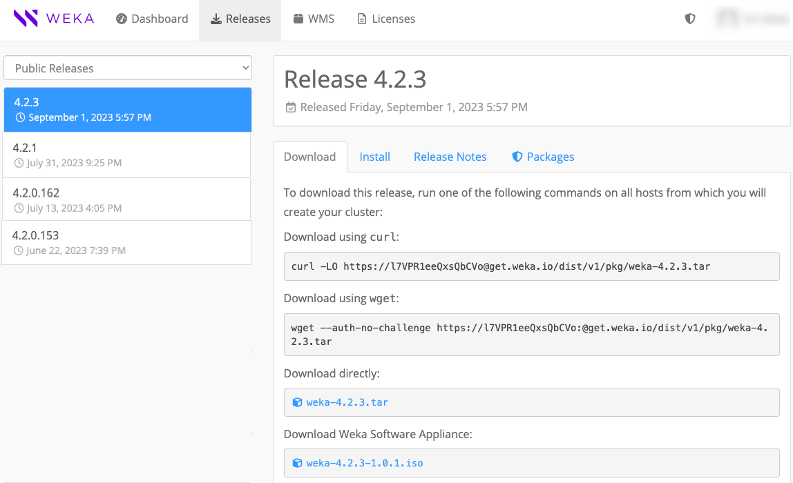 Upgrade WEKA versions | W E K A