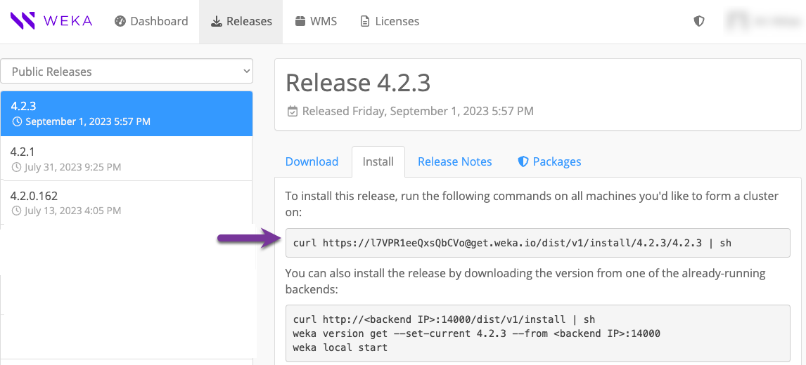 Upgrade WEKA versions | W E K A